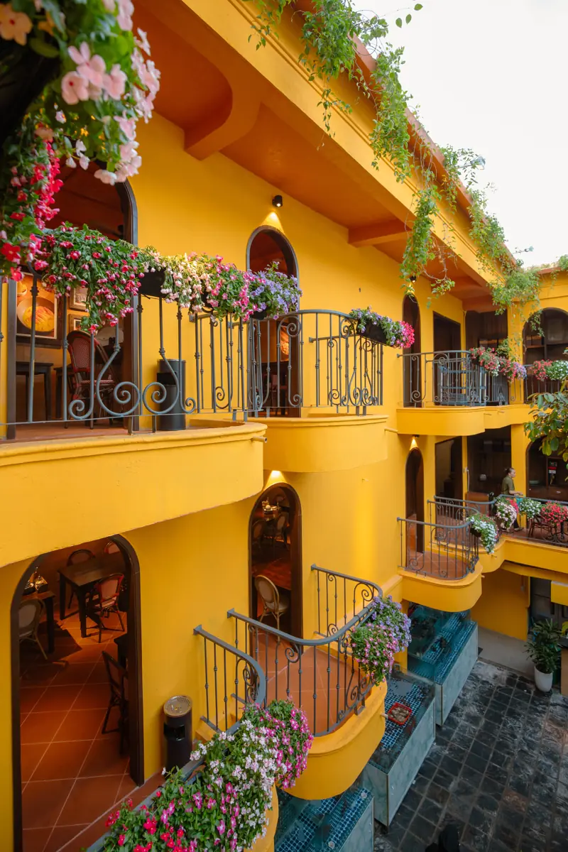 Yellow balconies