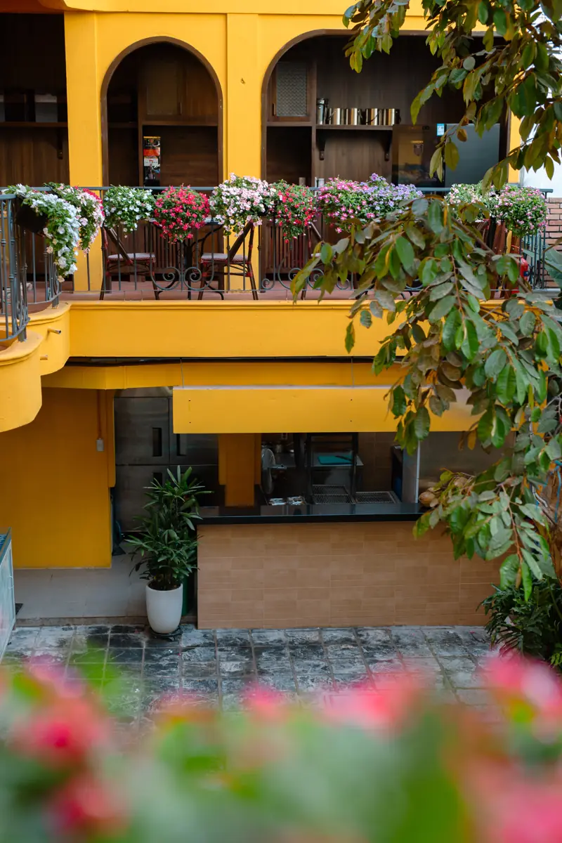Courtyard arch