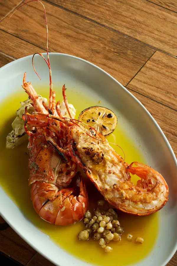 Grilled lobster with lime butter