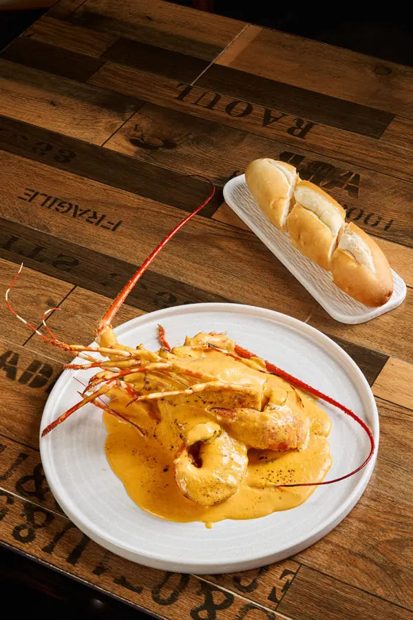 Lobster with salted egg cream